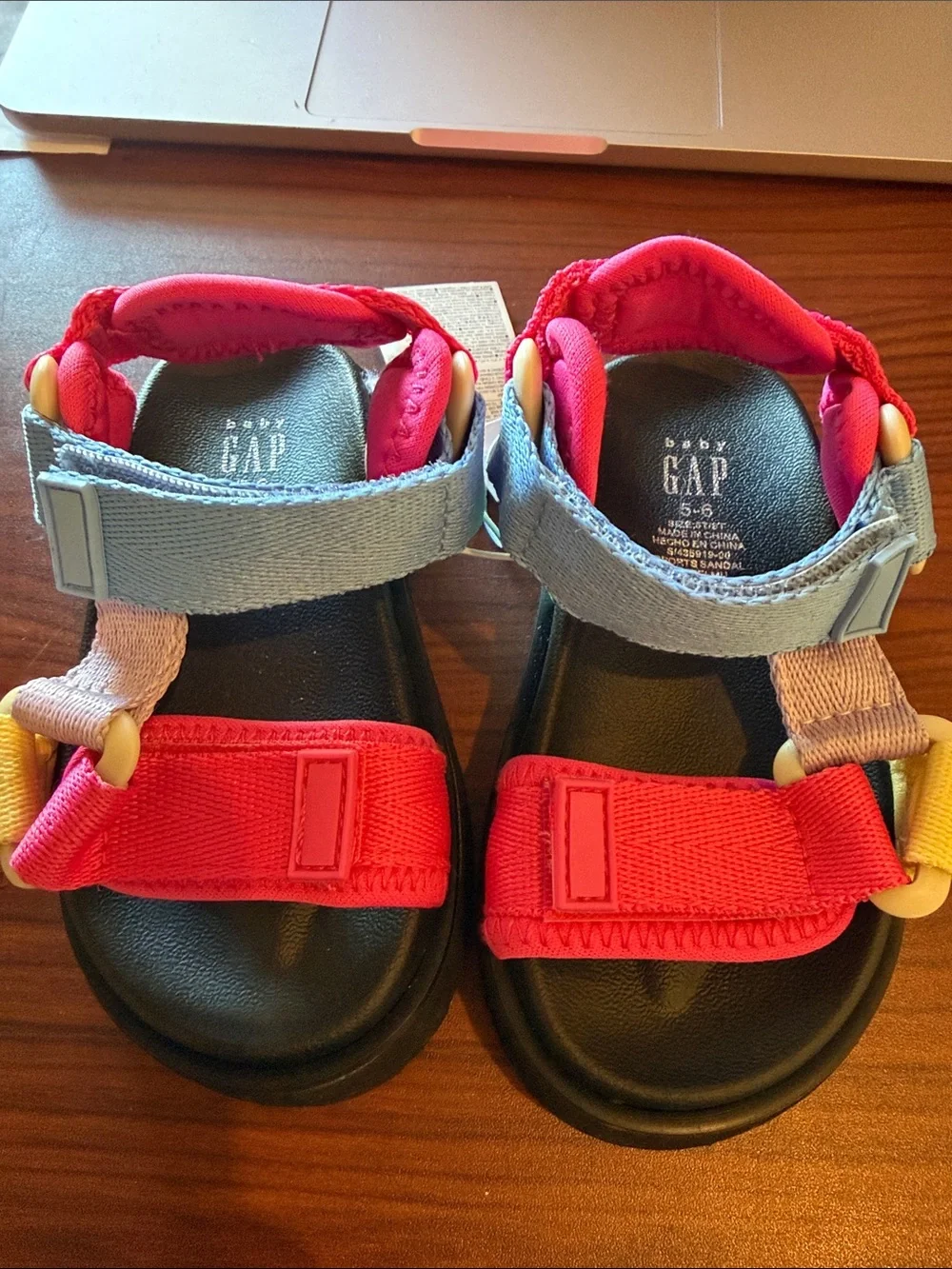 GAP Toddler Sandals in Bright Pink, Blue & Purple
